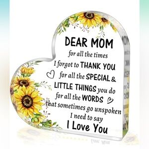 Heart-Shaped Sunflower plaque